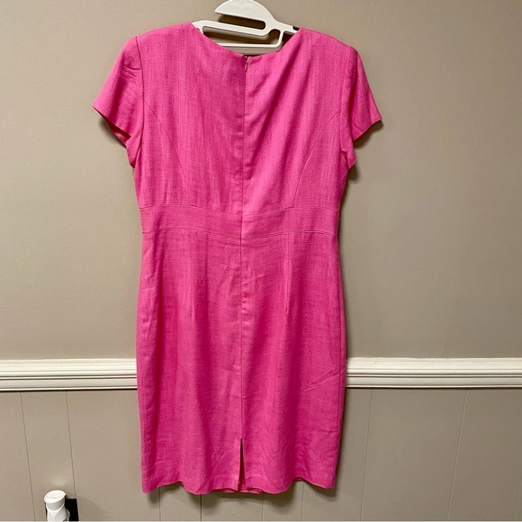 Willow Glenn Sz 12 Pink Linen Barbie Dress 👗 GUC Bow Front - Picture 5 of 6
